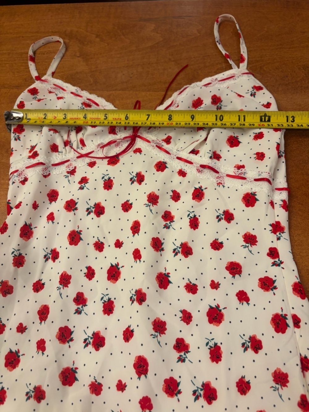 Princess Polly Karen’s White/Red Slip Dress with Floral design - Picture 8 of 10
